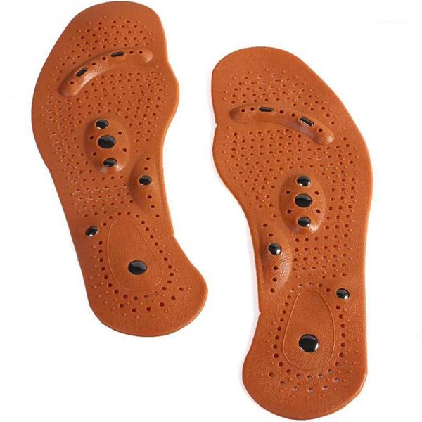 

clean health foot feet care magnetic therapy massage insole shoe boot thenar pad1, Black