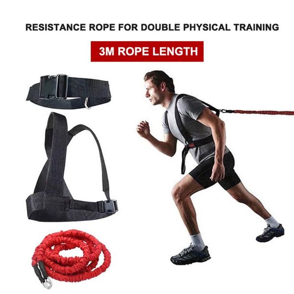 

accessories 1 set double resistance training band pull the rope bungee cord track and field running jump fitness 3 m 5