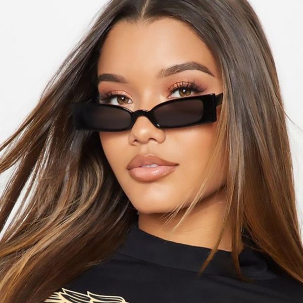 

sunglasses oculos vintage sun glasses for women celebrity luxury designer narrow rectangle small shades uv4001, White;black