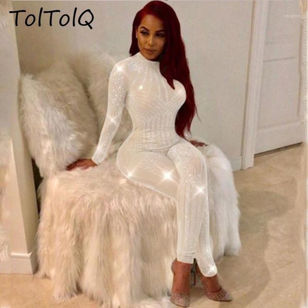 

toltolq nightclub drilling new pattern perspective jumpsuit rompers women 2018 elegant chiffon summer jumpsuit1, Black;white