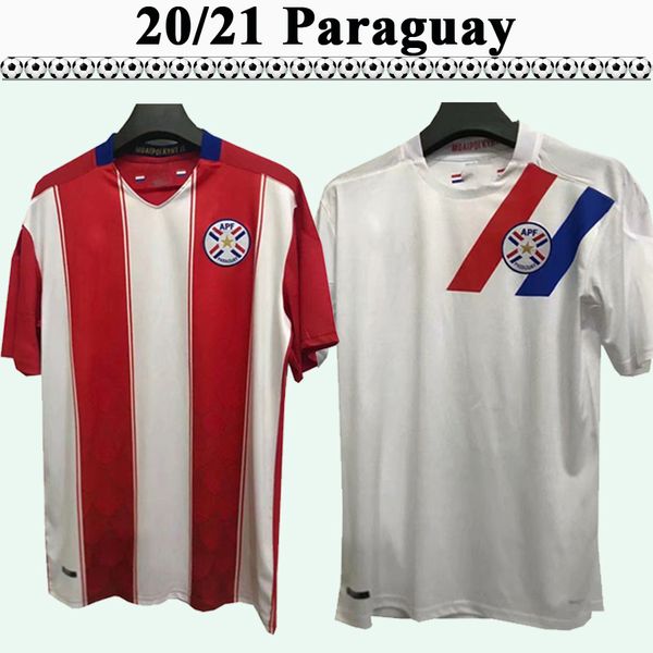 

2021 paraguay national team mens soccer jerseys new home red away white football shirt short sleeve camisetas de futebol, Black;yellow