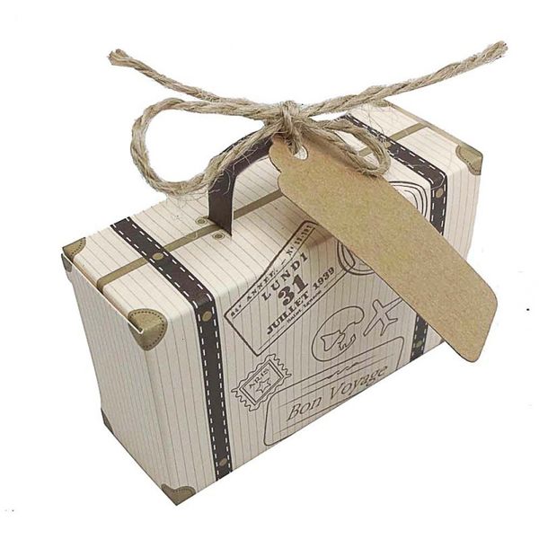 

candy carton packaging creative gift mini suitcase box event party supplies wedding favors with card