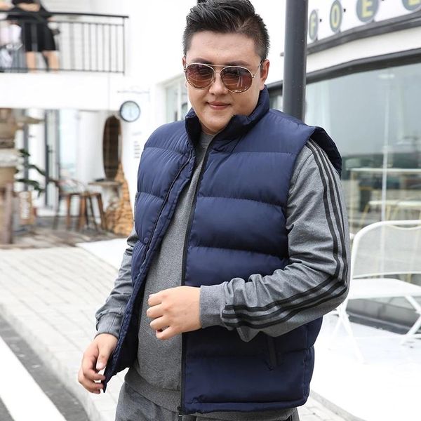 

men's vests big size 9xl vest jackets men winter puffer waist coat casual sleeveless jacket waistcoat warm male black blue, Black;white