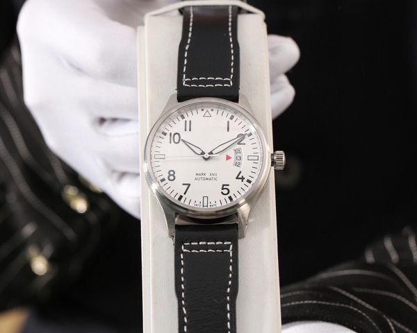

2020 big pilot classic mark xvii men watches leather joker international wristwatches 2824 movement pilots mens watch d1019