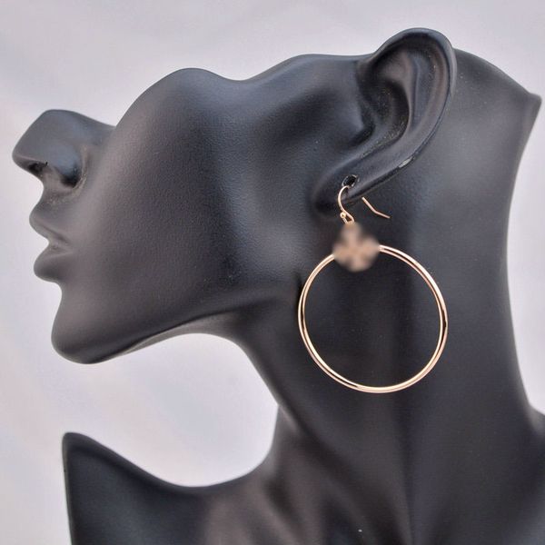

fashion real gold /silver/rose gold plated hoop hook popular earrings brand letter earrings, Golden;silver