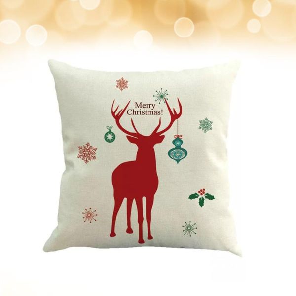 

cushion/decorative pillow christmas theme throw cover decorative linen case pillowslip for home sofa bed chair (c)