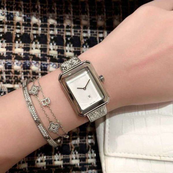 

same watch, women's twill soft xiangjia's belt quartz watch, girl's watch fashionable and versatile ins net red, Slivery;brown