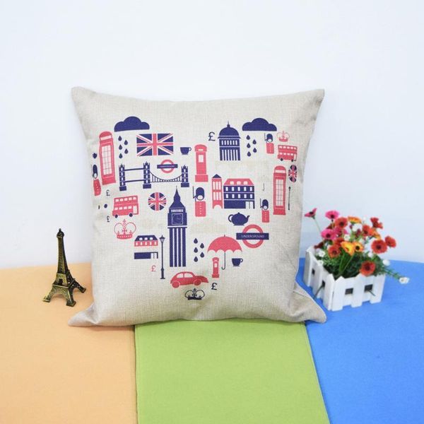 

british retro style square throw pillow case print cotton pillowcase for home decor living room cafe office sofa1