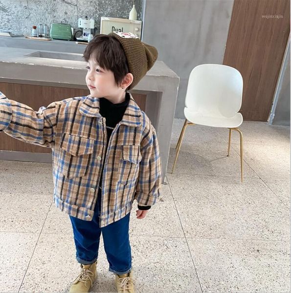 

jackets 2021 wholesale girls boys striped thicken coat winter cotton full sleeve kids jacket 1-6 years yt4361, Blue;gray