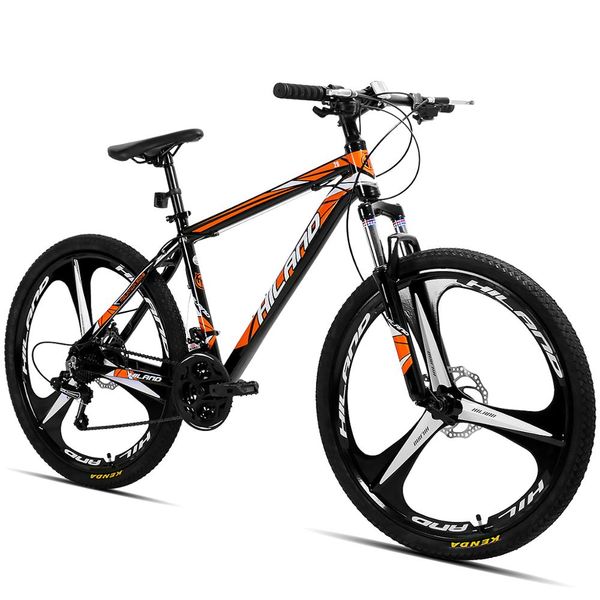 

new us warehouse hiland 26 inch 21 speed aluminum alloy suspension bike double disc brake mountain bike bicycle with service