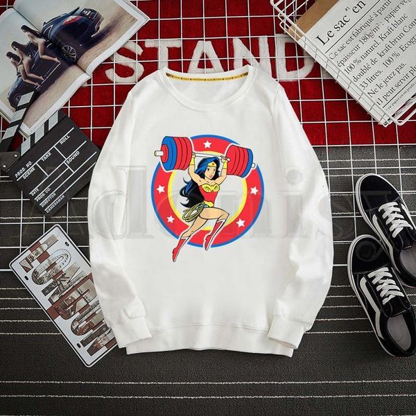 

удивительно женщина супергероя манга 90-х мужские толстовки толстовка print trend мужская одежда хип-хоп мужской crewneck толстовки мужчины, Black