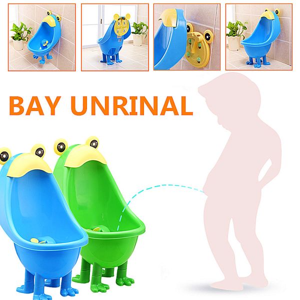 Baby Frog Orinatoio Toilette Bambini Stand Verticale Orinatoio Pee Vasino Kid Potty Training Ragazzo in piedi a parete o posto a terra LJ201110