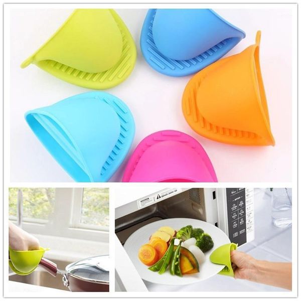

mats & pads 1pcs oven gloves anti scalding non slip household bowl kitchen baking silica gel heat insulation clip microwave1