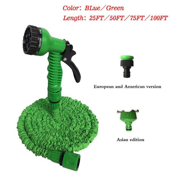 

25ft-175ft garden hose expandable magic flexible water hose plastic hoses pipe with spray gun to watering car wash spray