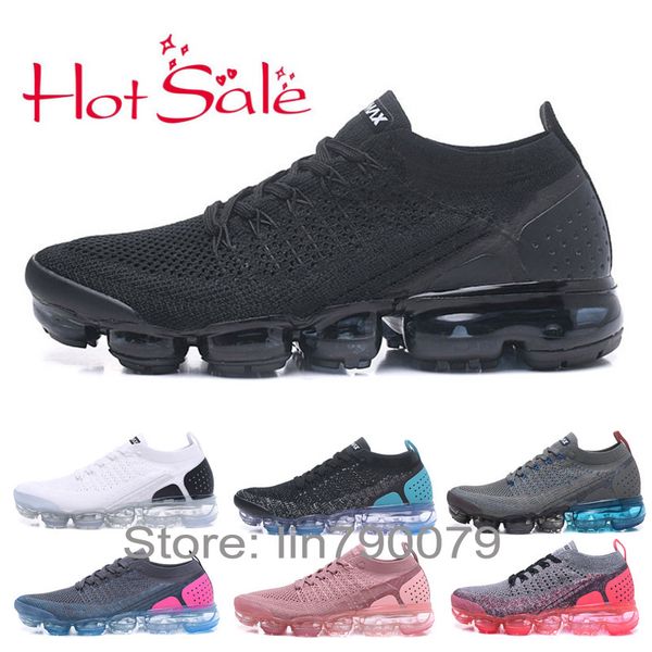 

max 2018 2.0 react vapourmax blue air mens women runnings shoes triples white red olive volt sports 27c trainers 270s designers sneakers jk, Black