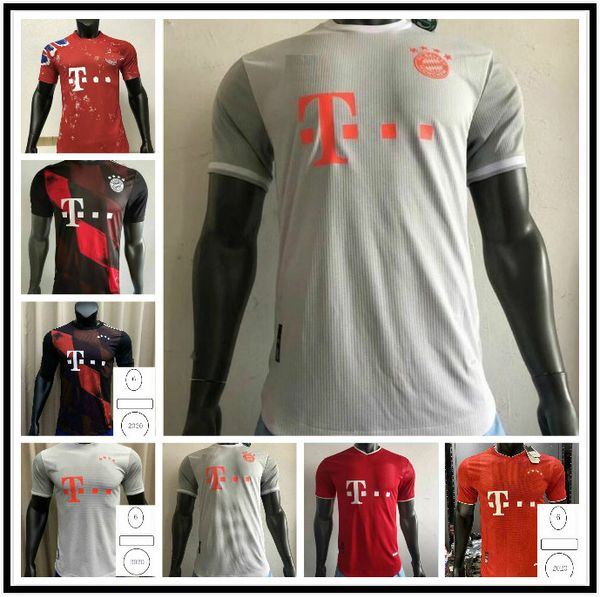 

20 21 player version sane lewandowski coman gnabry alaba davies muller soccer jersey 2020 2021 football shirt men sets uniform, Black;yellow