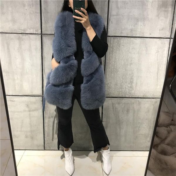 

natural fur gilet real fur vest ladies vest1, Black