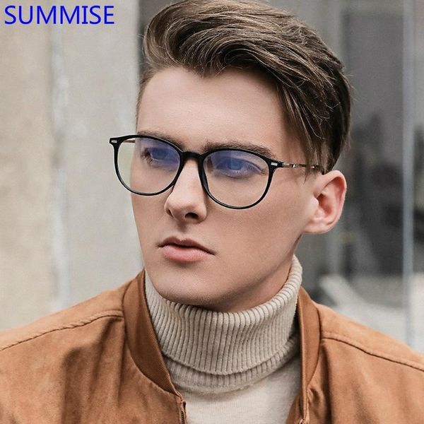 

fashion sunglasses frames summise est titanium eyeglasses frame man 2021 myopia hyperopia men optical glasses high quality, Black