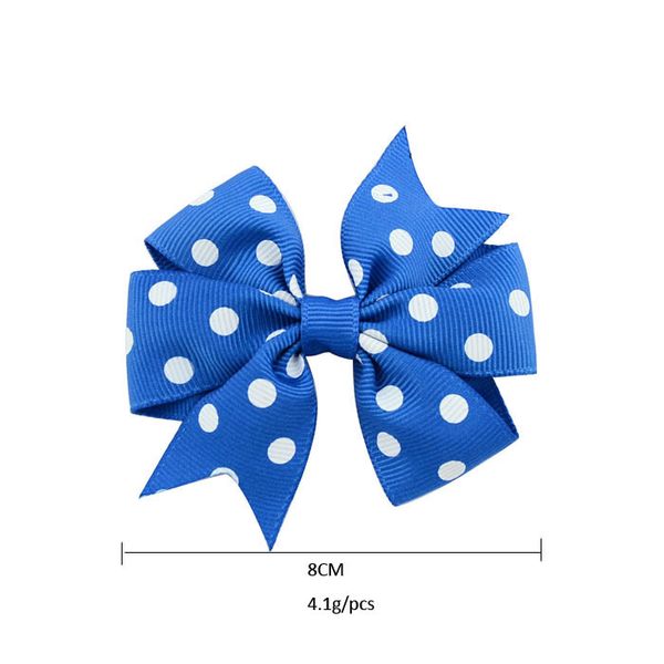 

colors baby  girl ribbon bows hair clips dot bowknot designer hairpins children bow barrettes hairclip girls hairpin hair accessories ebu3, Slivery;white