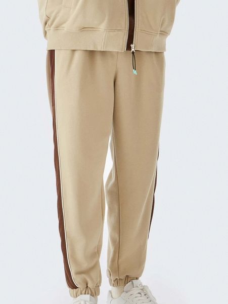 

men side stripe sweatpants a8me#, Black