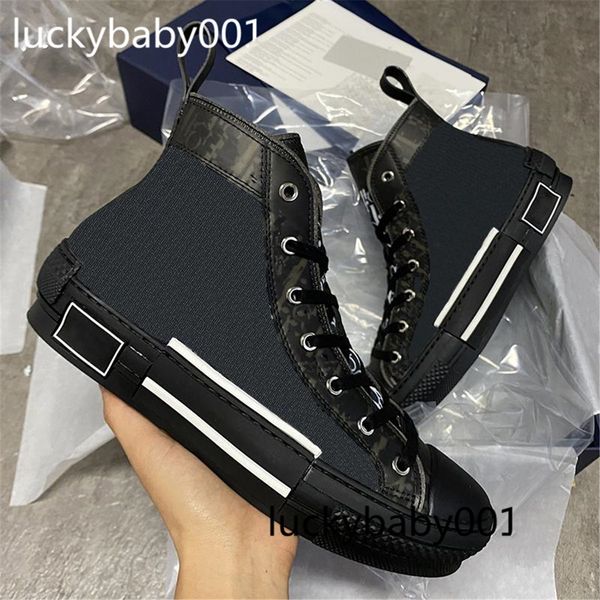 

2021 womens mens casual shoe sneakers embroidery technical canvas high-shoes oblique dress sneakers chaussures, Black;red