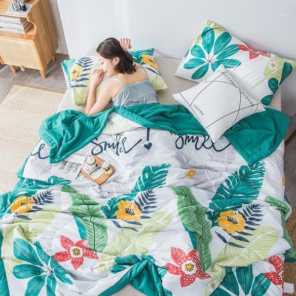 

cotton air-conditioning quilt new small fresh water wash summer cool quilt lightweight machine wash cool feeling1