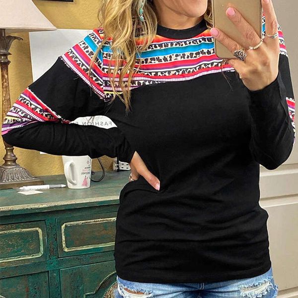 

shi ying spring 2021 new bohemian t-shirt for women, Black;gray