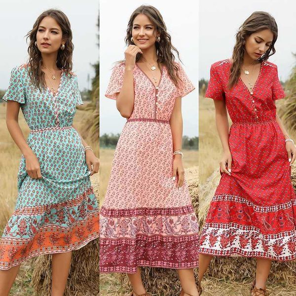 

boho print cotton beach dress long beach cover up vestido bathing suit bikini cover ups sarong robe de plage tunic1, White;black