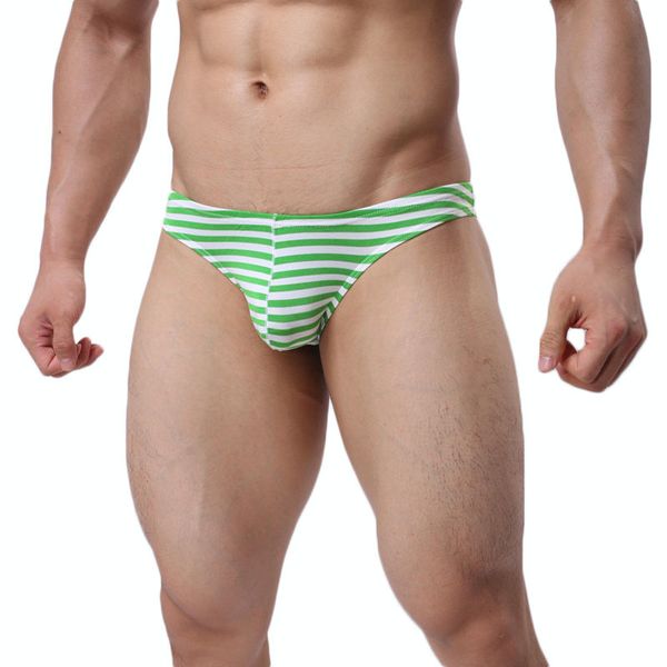 

men's striped breathable modal underpants gay men underwear shorts cueca male panties briefs, Black;white