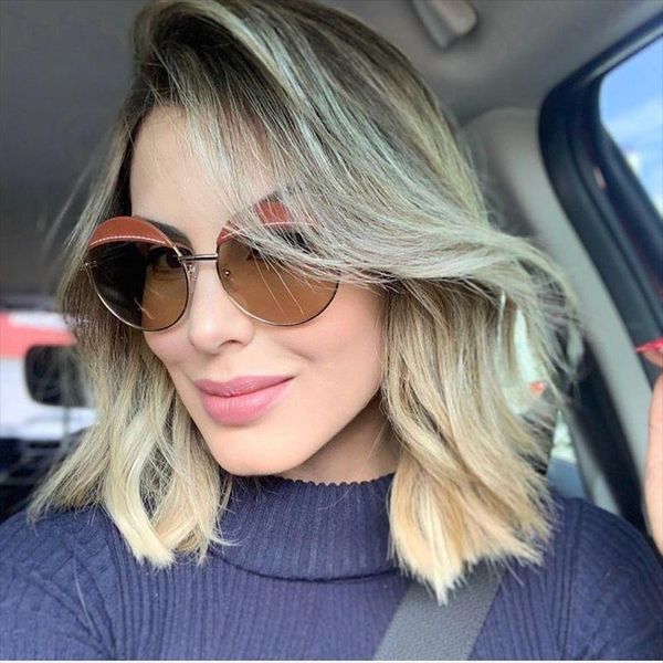 

sunglasses vintage shades round ladies trending fake original sun glasses for men women fashion red leather, White;black