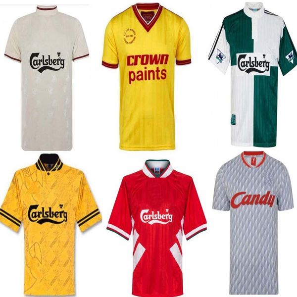 

retro1993 1994 1995fowler berger barnes mcmanaman redknapp 1996 1997 men's football jersey 93/94/95/96/97/98 the third home retro footb, Black;yellow