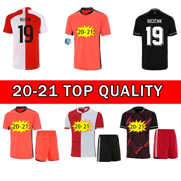 

kids kit 20 21 feyenoord home away quality thailand soccer jerseys 2020 2021 larsson vilhena rotterdam football jersey shirt, Black;yellow