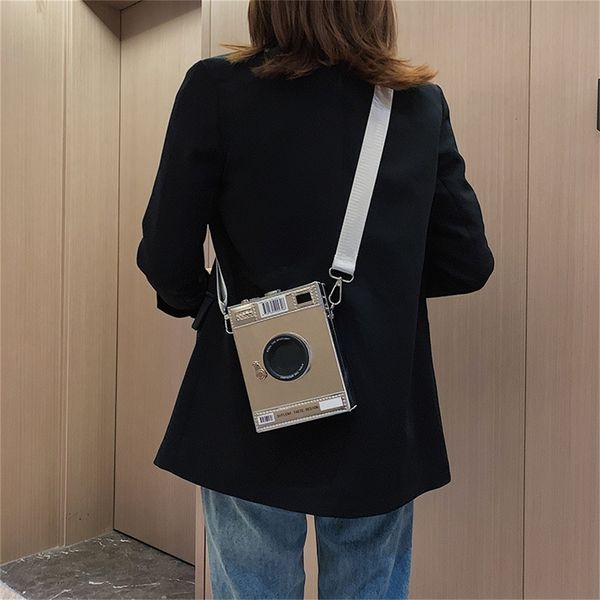 

fashion chains camera design women shoulder bags funny box messenger bag luxury pu leather crossbody bag ladies small chic purse