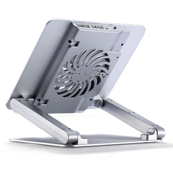 

10-15.6 inch aluminum alloy lapbracket 4 usb computer cooler tablet pc ps4 fan support portable folding stand monitor rack