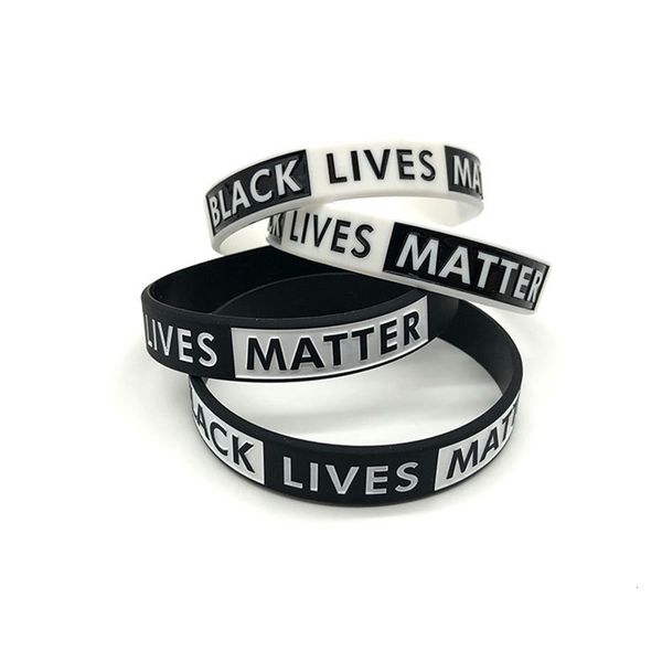 

matter silicone bracelet women men lives rubber bracelets wristband banglesps1461, Golden;silver