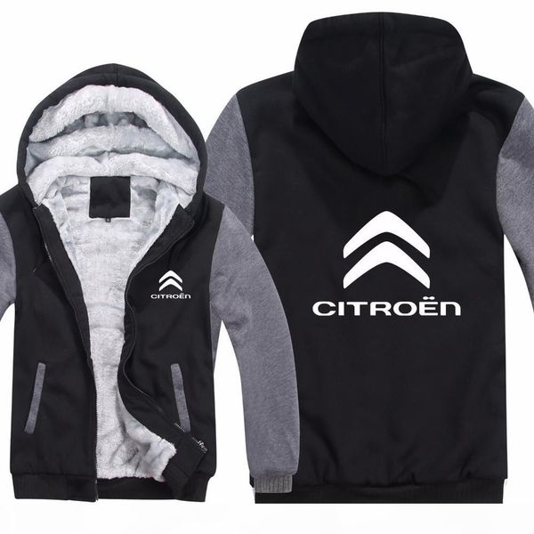 

citroen hoodies mans jacket winter men casual wool liner fleece citroen logo sweatshirts hoody j190523, White;black