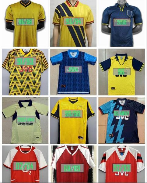 

1993 1994 away # merson 10 # wright 8 adams thomas retro soccer jersey 1986 1988 classic vintage football shirt, Black;yellow