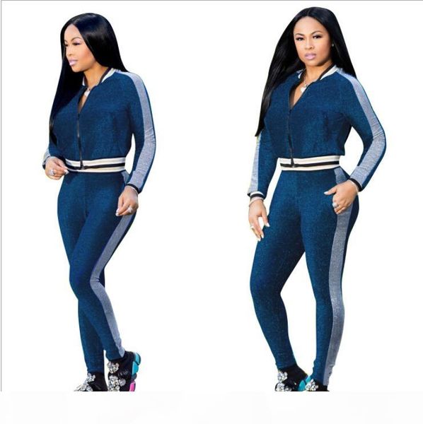 

women designer tracksuits jackets with pants casual two-piece jogger set green purple tracksuits size s-2xl, Gray