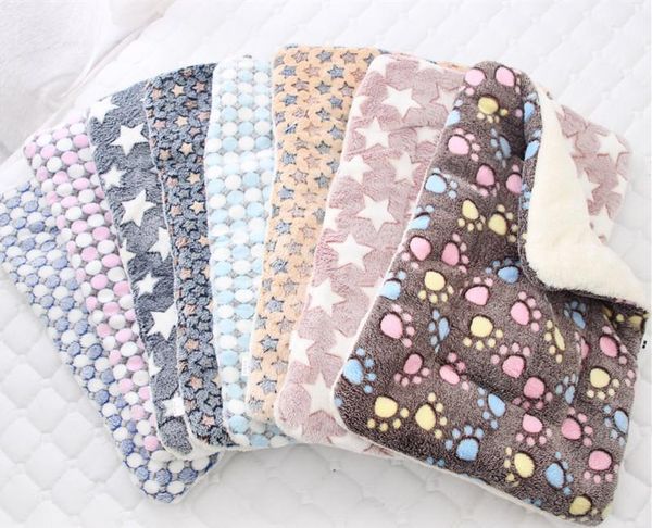 

kennels & pens soft flannel thickened pet fleece pad blanket bed mat for puppy dog cat sofa cushion home rug keep warm sleeping cover1
