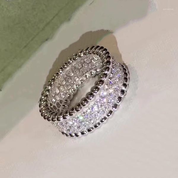 

brand pure 925 sterling silver jewelry for women gold color silver rings full stone rose gold rings engagement wedding jewelry1, Golden;silver