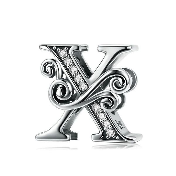

save money 11.11 sale bisaer 925 sterling silver letter a to z alphabet shape beads charms fit for bracelets jewelry bbykdm