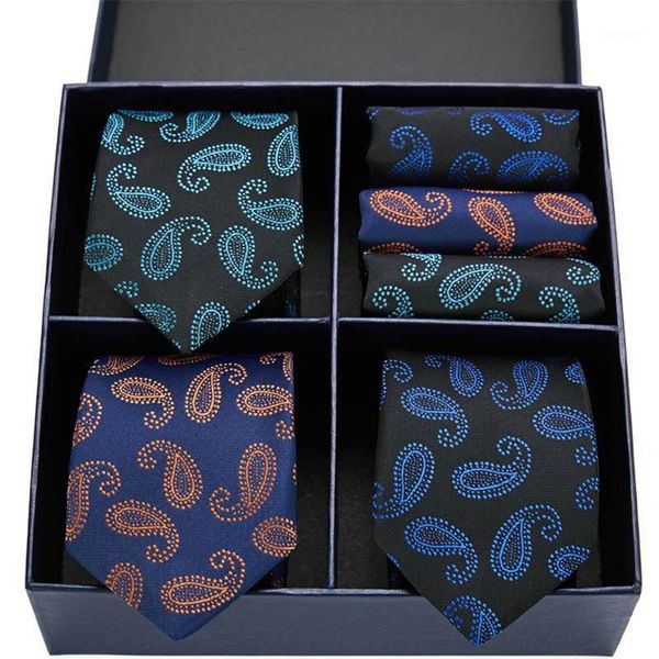 

3colors luxury silk ties men fashion necktie gift box ties for men neckties &pocket square mens necktie set for wedding1, Black;gray