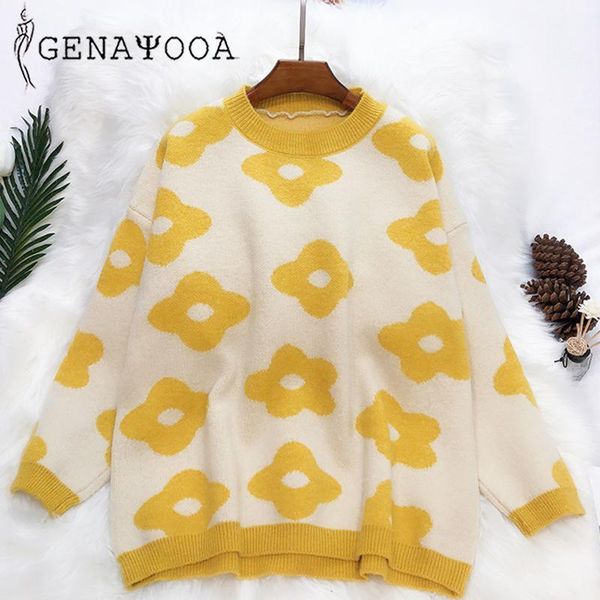 

genayooa hight quality winter women sweaters and pullovers elastic jumpers ladies warm cashmere sweater women floral sweaters1, White;black