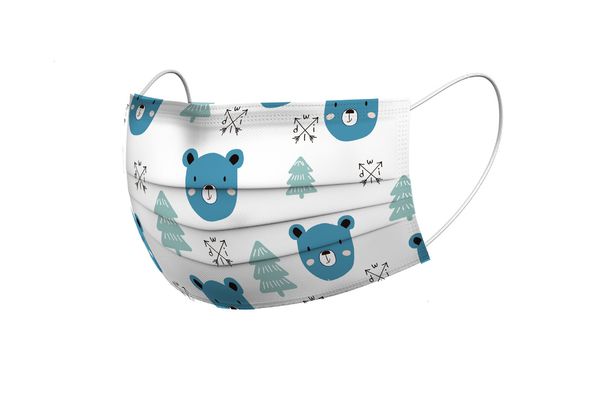 

boys non-woven respirator disposable girls fashion child kids mouth mask anti pollution breathable print face