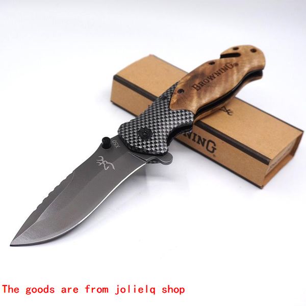

x50 pocket tactical browning hunting folding knife 440c steel blade wood handle camping knife survival knives fishing tools t2rxv qynf