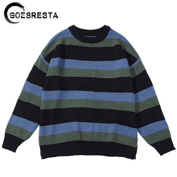 

brand striped sweater men, White;black