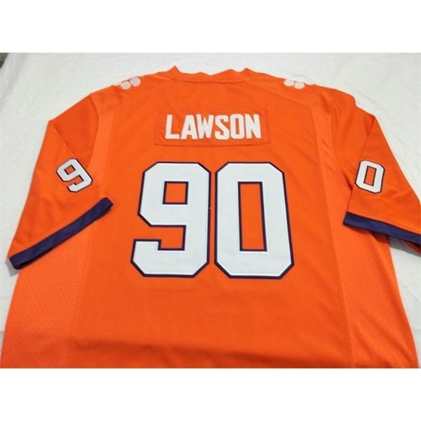 

men clemson tigers shaq lawson #90 real full embroidery college jersey size s-4xl or custom any name or number jersey, Black