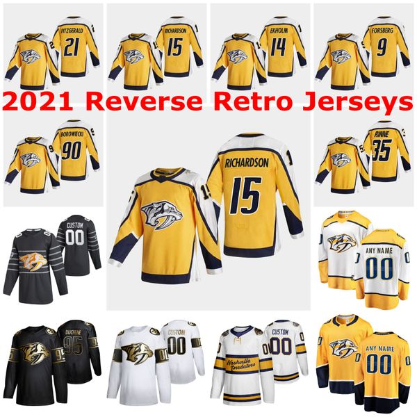 

нашвилль хищники 2021 обратная ретропристые трикотажные изделия 11 люк кунин джерси 95 мэтт дюшень 59 роман джози 35 pekka rinne 33 viktor a, Black;red