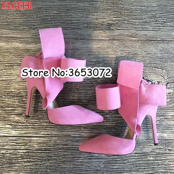 

pointy toe lady dress shoes wedding party bridal shoes suede sandals woman big bowtie knot thin heels pumps girls high heels, Black