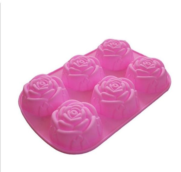 

6 even roses flower sile cake tool heart gelatin soap jelly mold food grade case kitchen to wmtrxt mywjqq